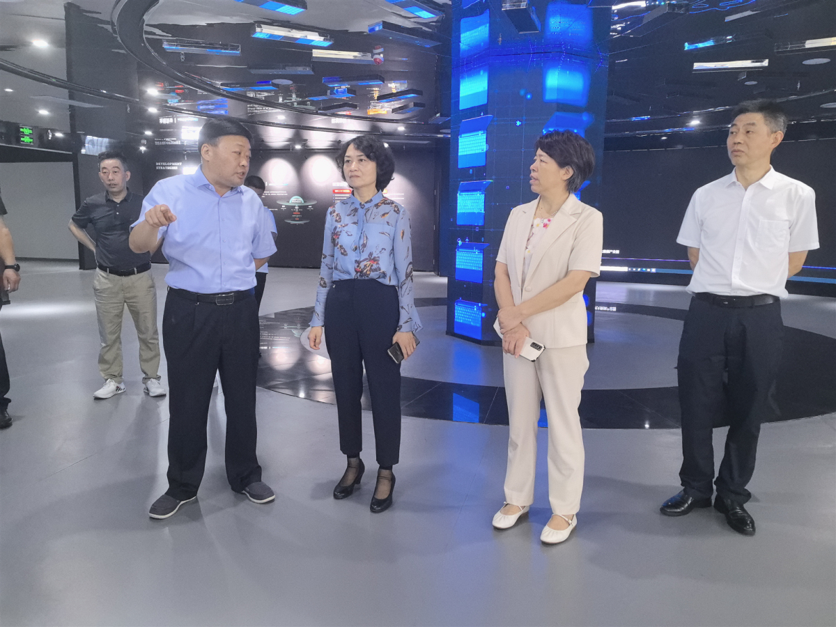 8月8日省委编办副主任魏薇到随州大数据中心调研大数据局运行情况_副本